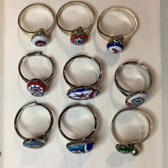 NEW Vintage cocktail ring Millefiori Adjustable - Picture 7 of 7